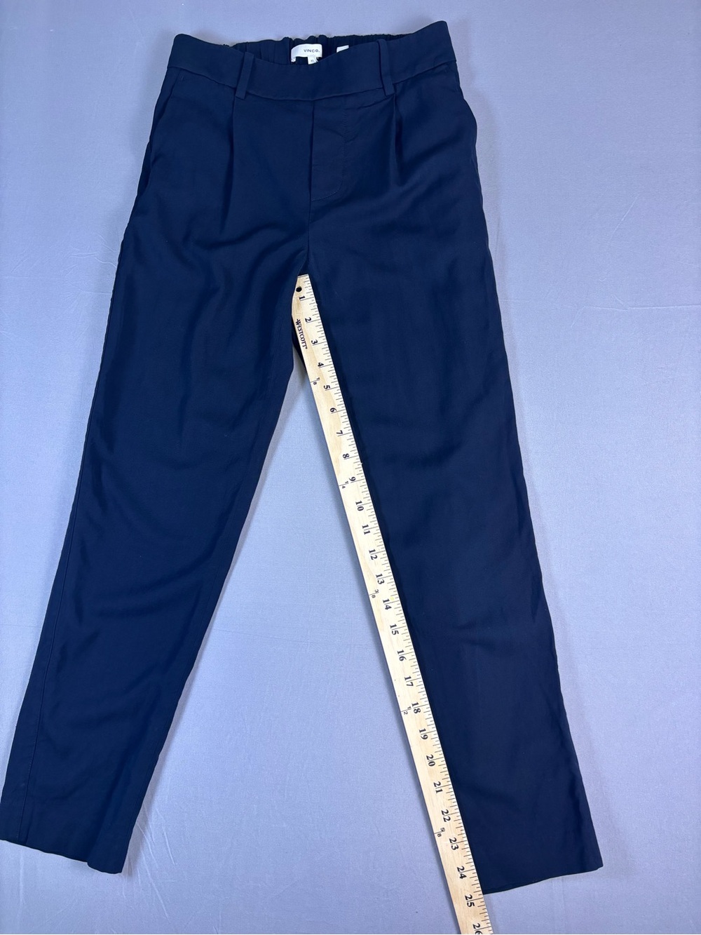 VINCE Classic Pull-on Trousers size XS in Navy NWOT - Picture 5 of 14